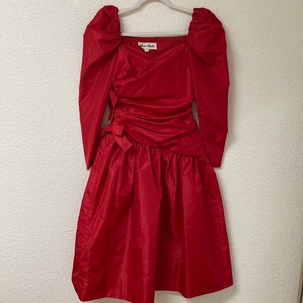 Vintage Victor Costa 70’s/80’s Romantic Dress “ The lady‎ in Red”